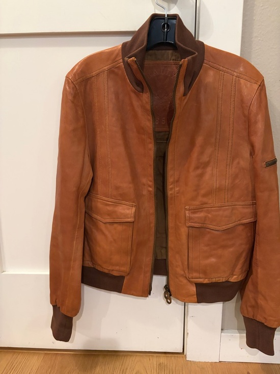 Bally Jackets & Blazers - Vintage Bally Tan Brown Leather Bomber Jacket